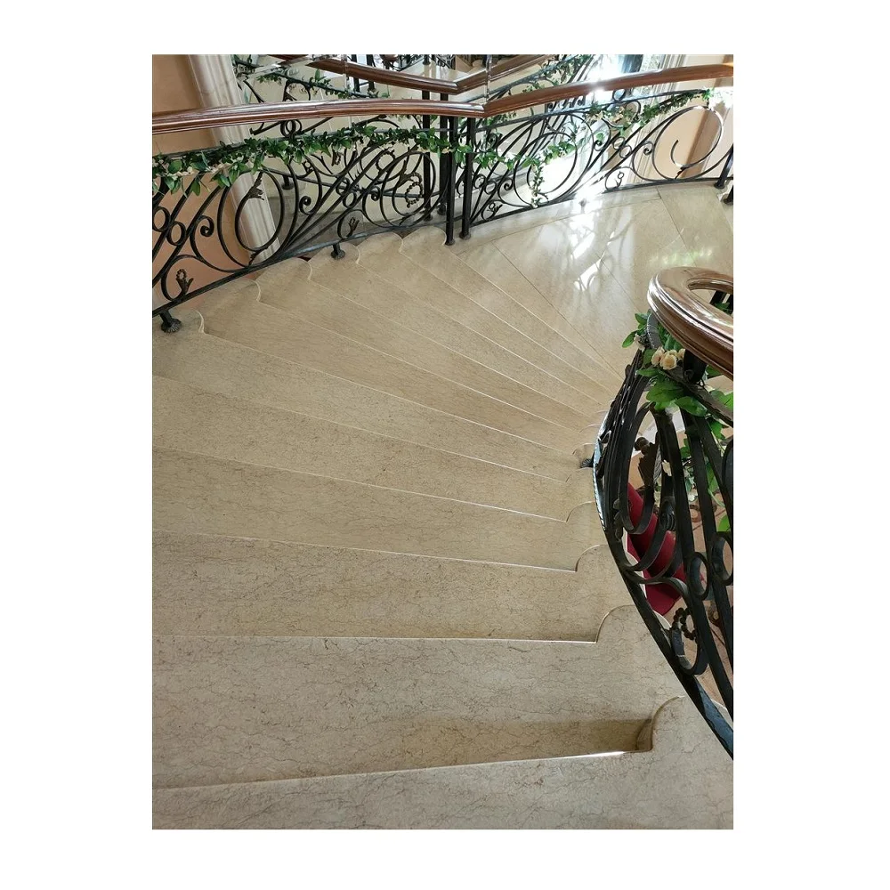 Economic China East White Marble Home Stair Nosing Tiles For Stairs Step