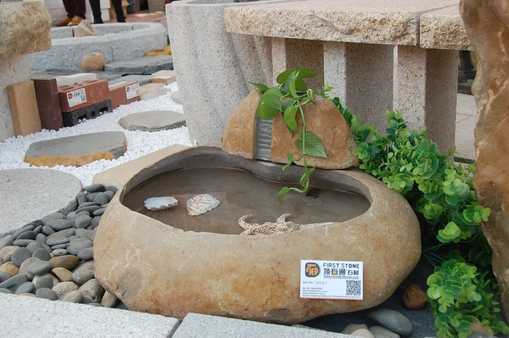 Natural River Rock Stone Garden Levitating Flower Plant Pot