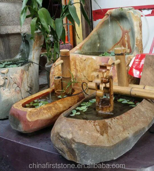 GGV297 Cheap Out Door Garden Natural Rock Stone Water Fountain