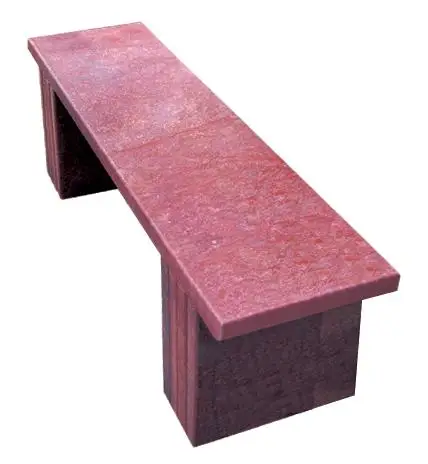 Golden Yellow Travertine Outdoor Garden Benches Stone Park Garden Bench