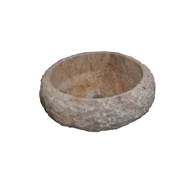 China Manufacturer Wholesale Beige Travertine Bathroom Wash Basin Square Lavabo