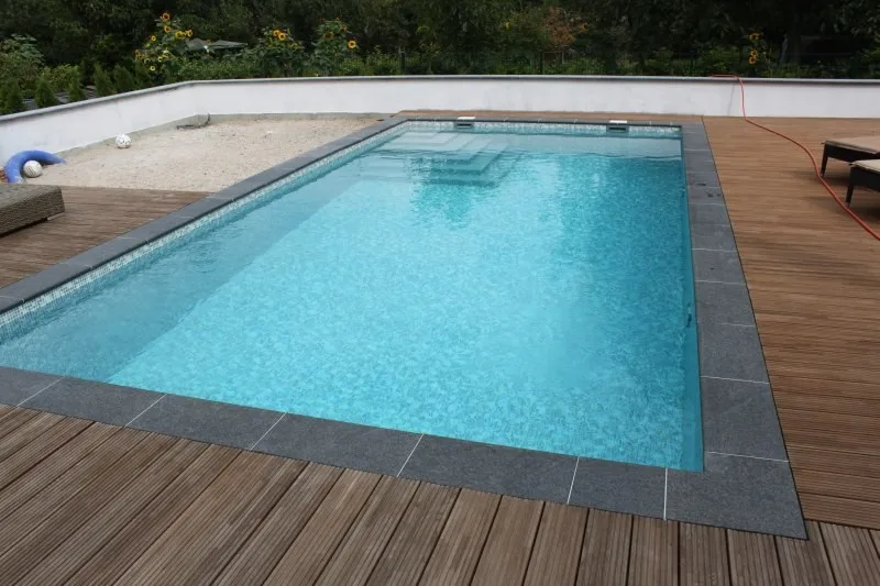 Chinese Grey Granite Exterior Straight Edge Pool Capping