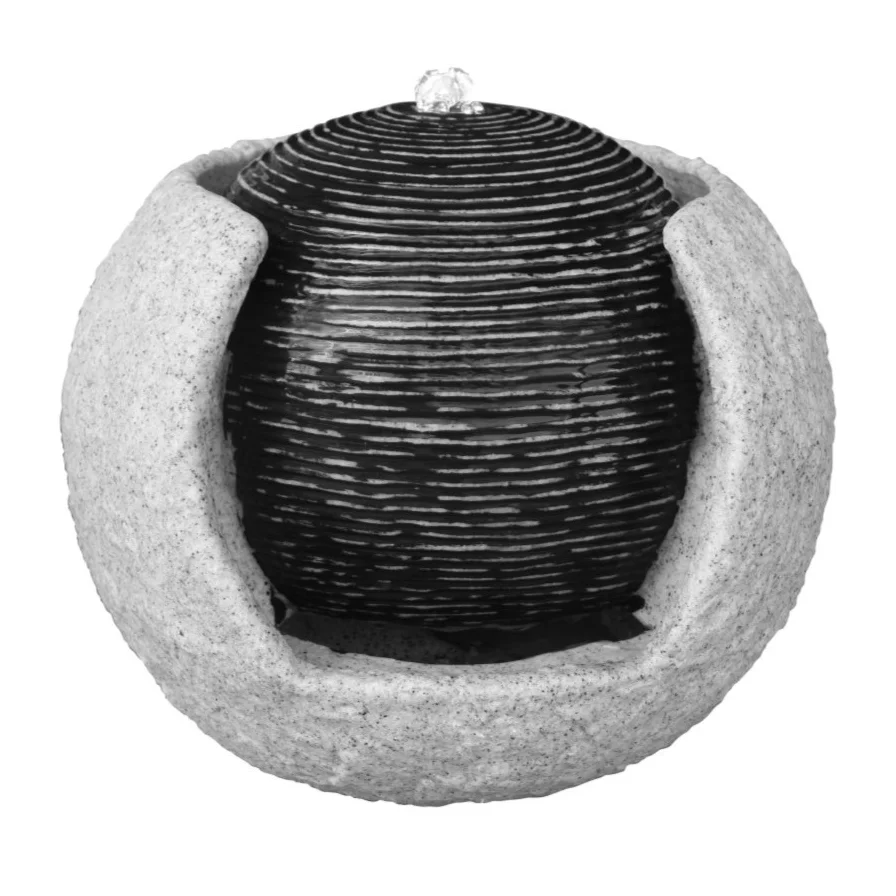 Artificial Sandstone Outdoor Garden Egg Shaped Water Fountain