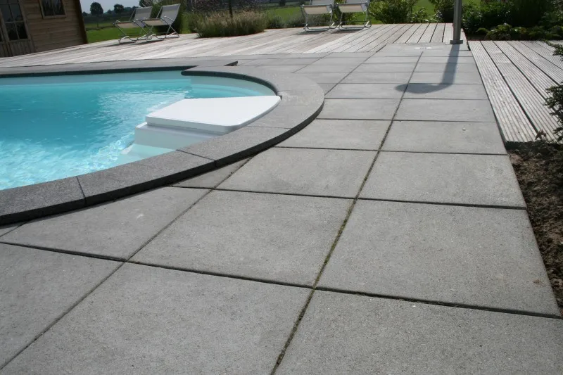 Chinese Grey Granite Exterior Straight Edge Pool Capping