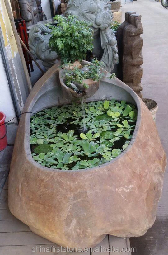 GGV297 Cheap Out Door Garden Natural Rock Stone Water Fountain