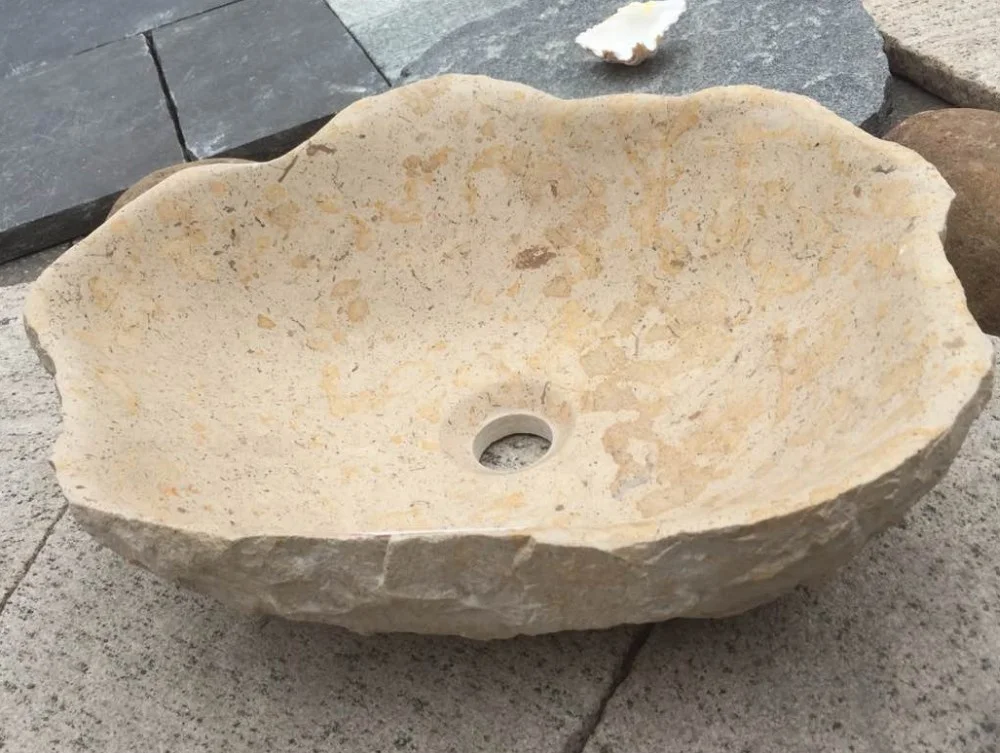 China Manufacturer Wholesale Beige Travertine Bathroom Wash Basin Square Lavabo