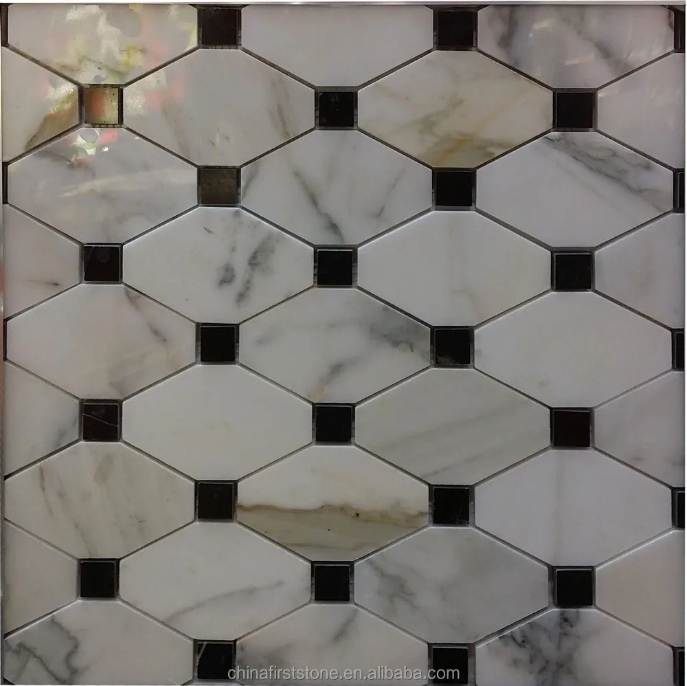 FSMT-HCM014-128-P Woven Shape Marble Mosaic