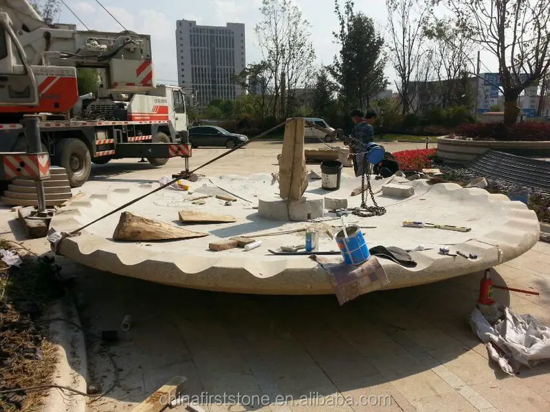 نافورة رخامية مزخرفة بتصميم جديد من الصين للبيع بالجملة نافورة مياه خارجية كبيرة