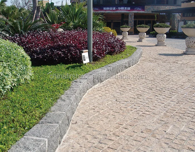 G654 Dark Grey Granite Curbstone Garden Edging Lawn Border Stone