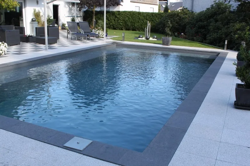 Chinese Grey Granite Exterior Straight Edge Pool Capping