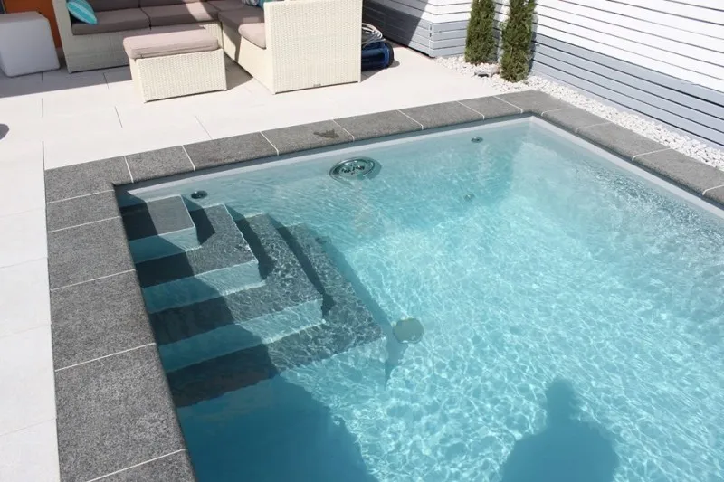 Black Granite Swimming Pool Half Bullnose Border Coping Tile