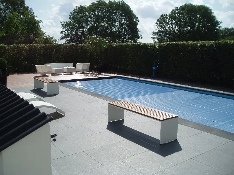 Black Granite Swimming Pool Half Bullnose Border Coping Tile