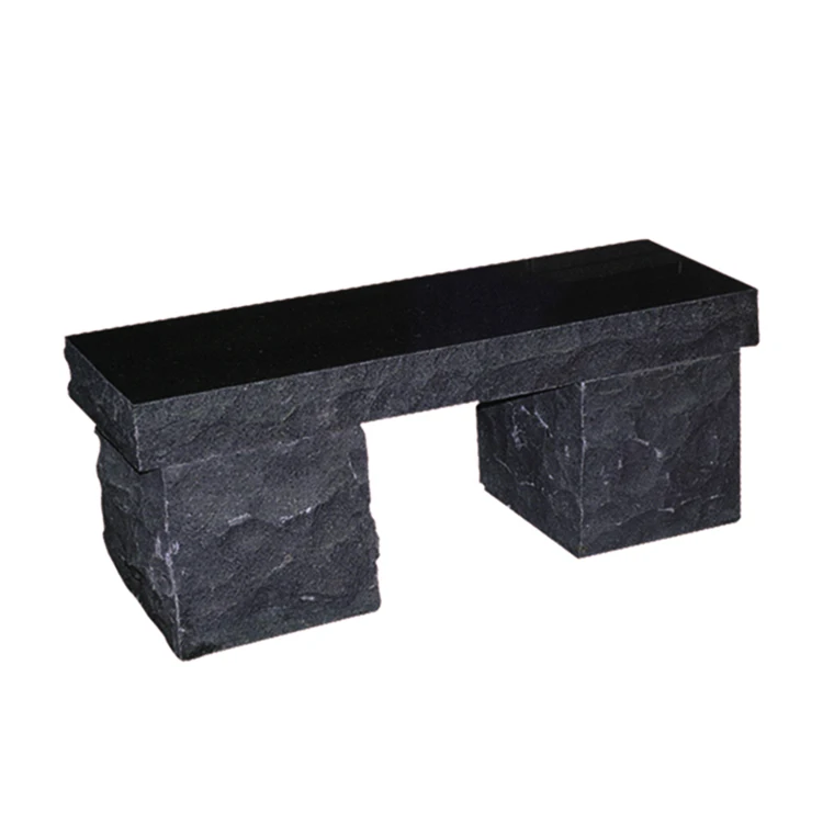 Chaise longue en granit noir et basalte poli naturel pour extérieur et intérieur GCF256