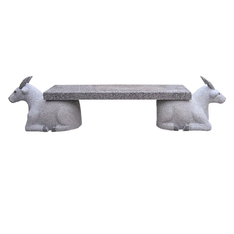 Golden Yellow Travertine Outdoor Garden Benches Stone Park Garden Bench