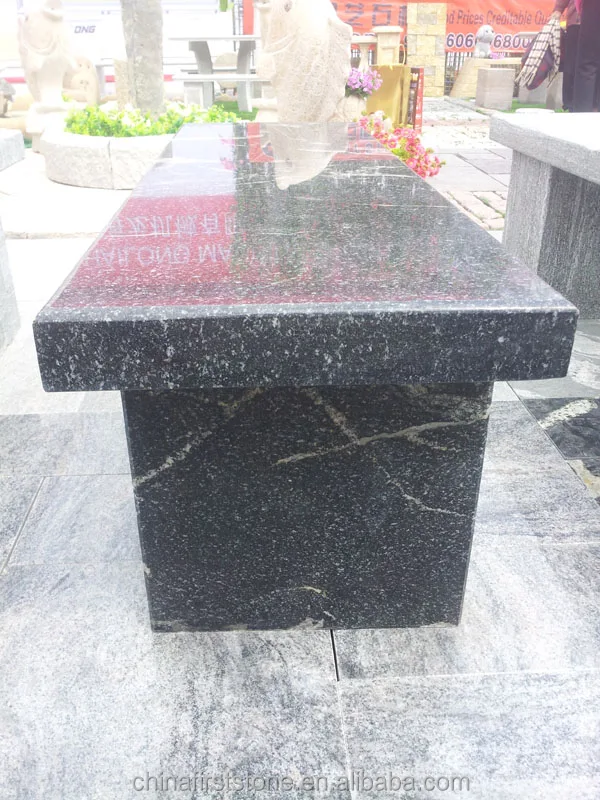 Banco de jardín Santiago nuevo color granito negro GCF288
