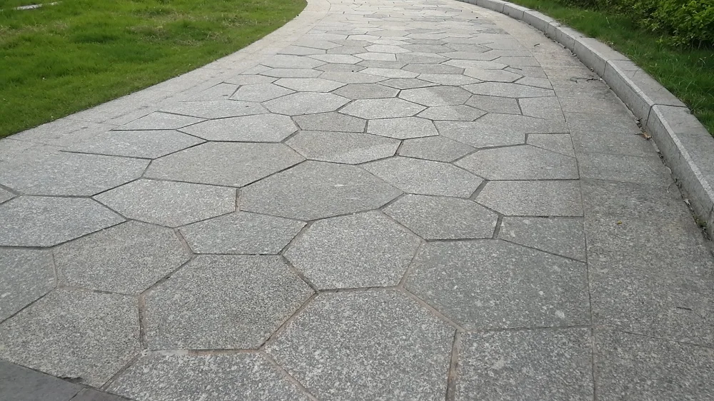 Padang Dark G654 Granite Garden Crazy Random Paving Stone Moulds Tiles
