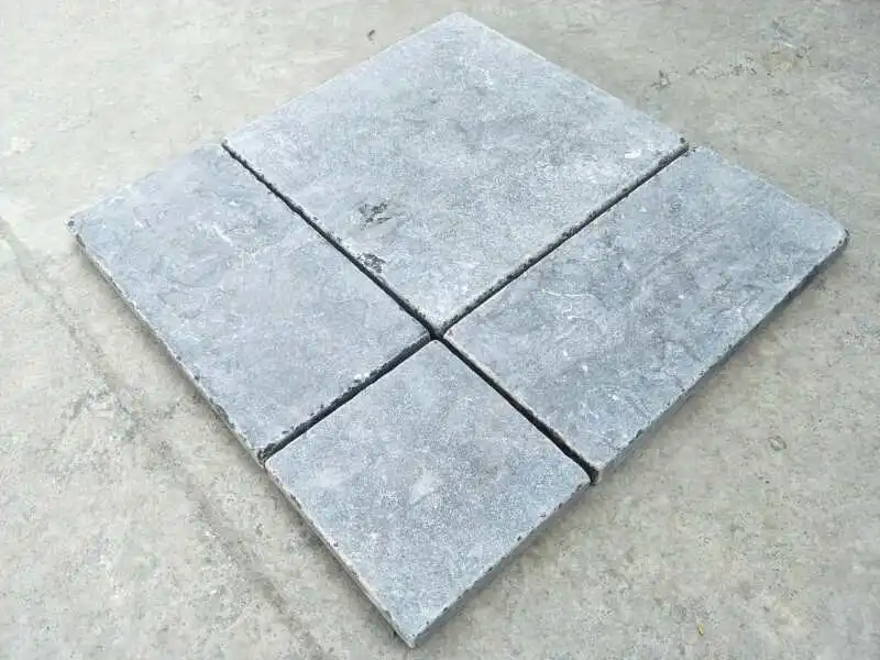 Famous Limestone Blue Stone Tumbled Limestone Decking Tiles 300X300, Outdoor Patio Flooring Deck Tile