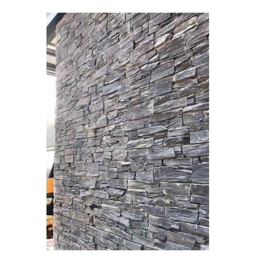 Exterior Wall Cladding Tiles Grey Slate Natural Stone