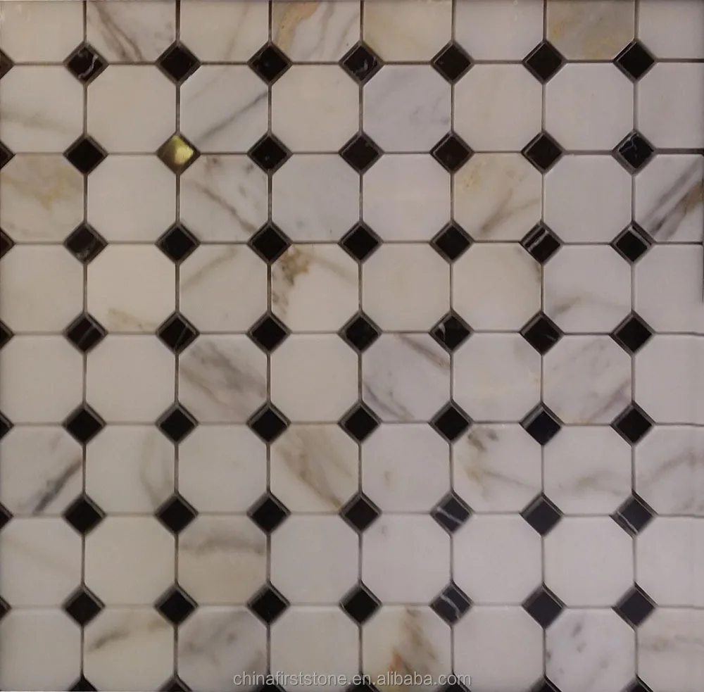 FSMT-HCM014-128-P Woven Shape Marble Mosaic