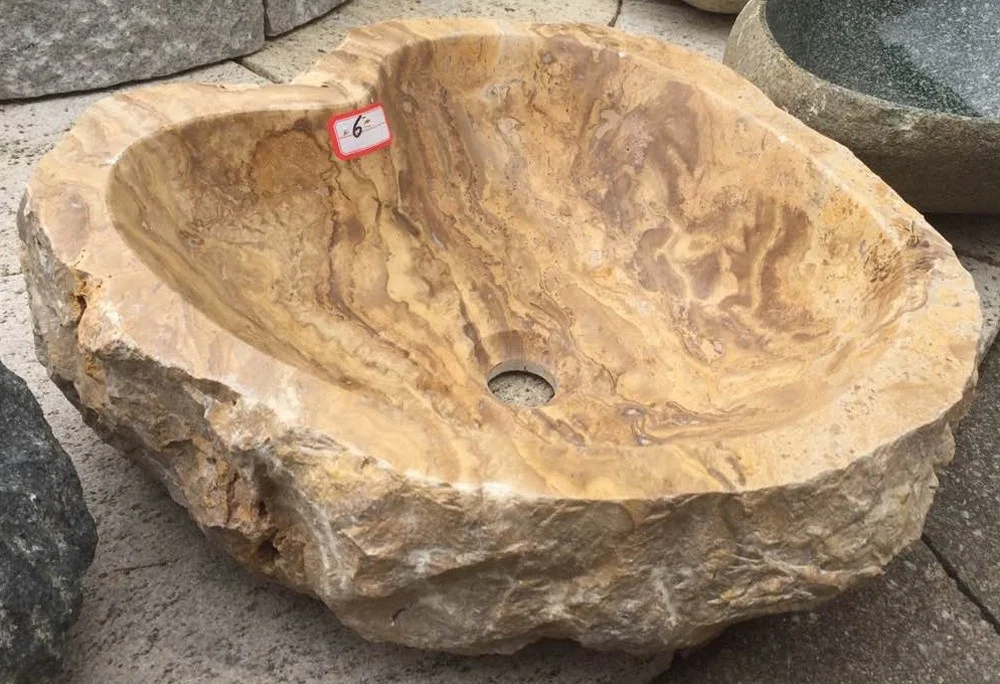 China Manufacturer Wholesale Beige Travertine Bathroom Wash Basin Square Lavabo