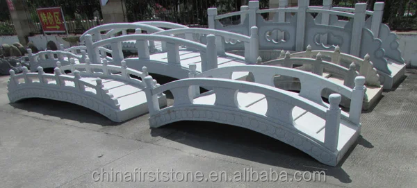 White Grey Granite Japanese Garden Stone Bridge