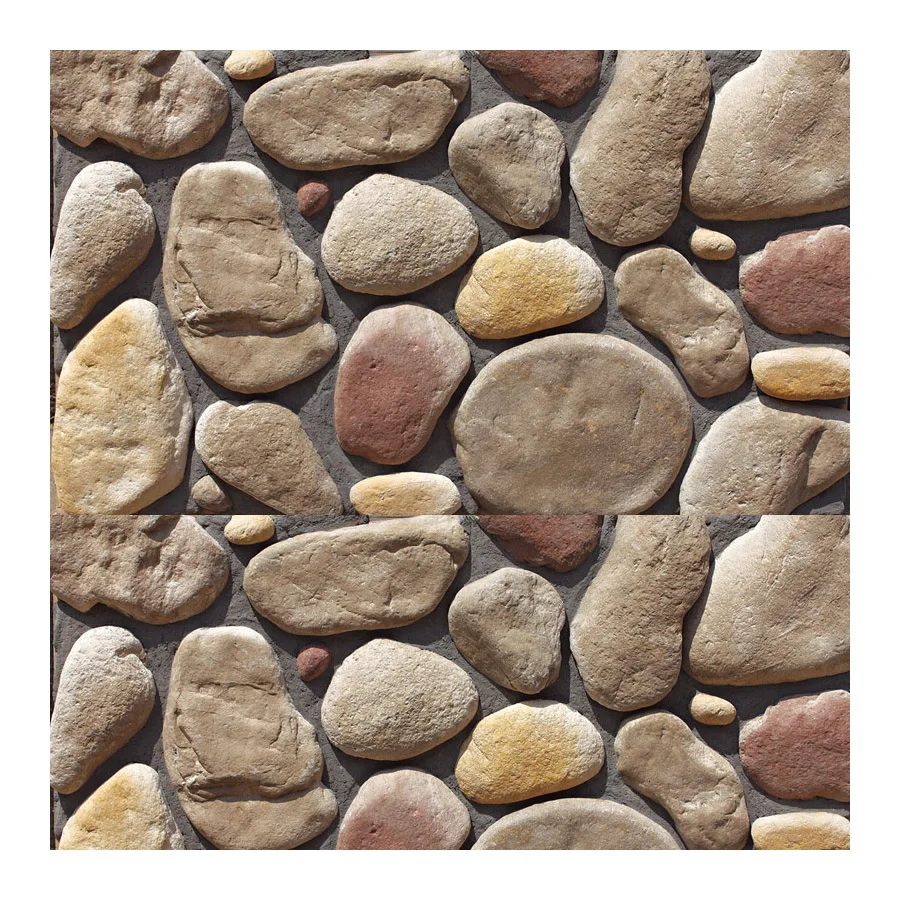 Villa Decoration River Pebble Rock Stone Retaining Walls