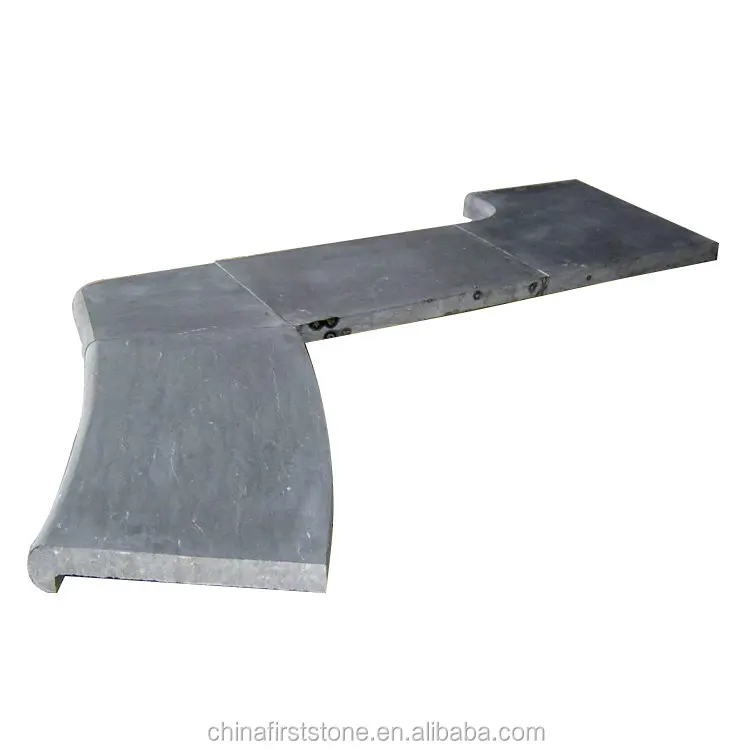 Black Limestone Swimming Pool Tile Inner Corner Border Cover