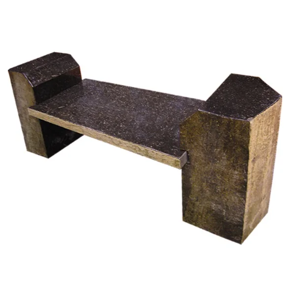 Chaise longue en granit noir et basalte poli naturel pour extérieur et intérieur GCF256
