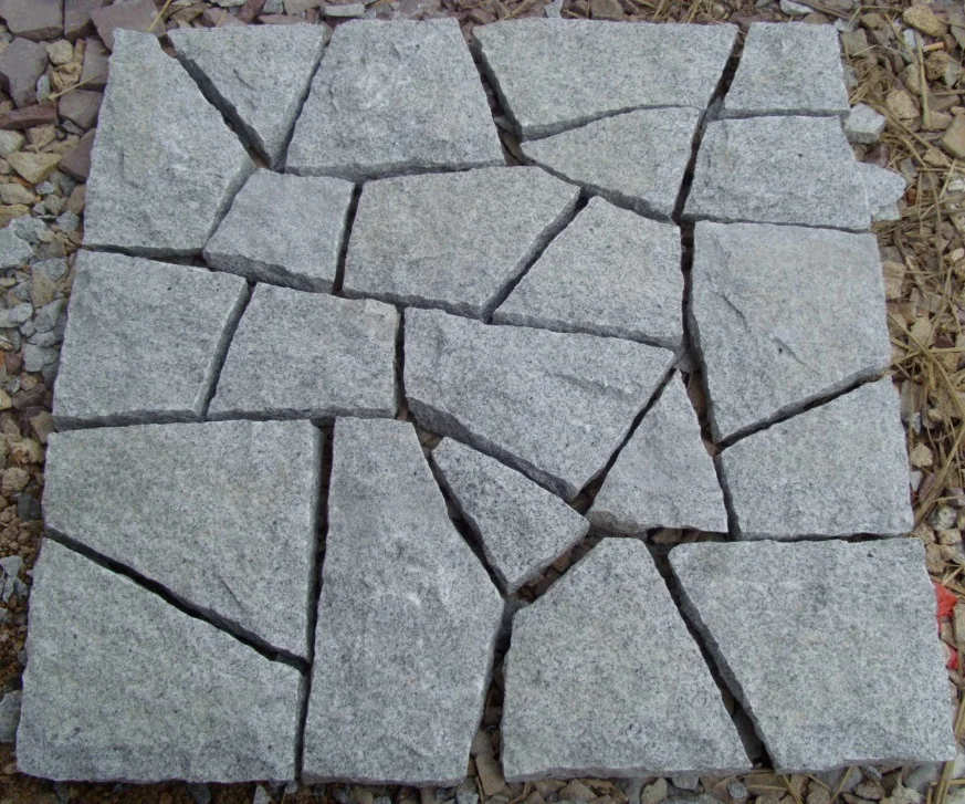 Padang Dark G654 Granite Garden Crazy Random Paving Stone Moulds Tiles