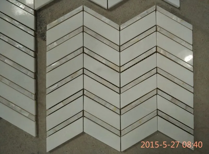 FSMT-HCM014-128-P Woven Shape Marble Mosaic