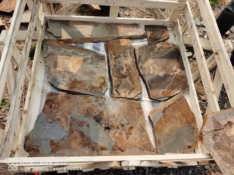 Cheapest Rusty Slate Natural Stone Crazy Paving Tile Outdoor