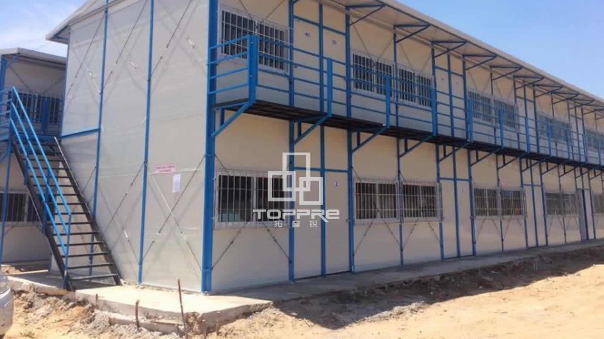 TOPPRE - 2階建てのプレハブの仮設労働者のためのモダンな2