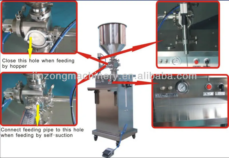 Jinzong Machinery Semi-Automatic Cream Lotion Cosmetic Liquid Filling Machine