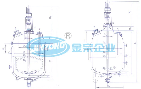 Glass Lined Reactor for Food and Pharmacy Process Plant