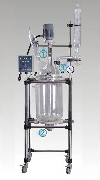 Multi-Functional Jacketed Glass Reactor Pharmacy Lab Equipment