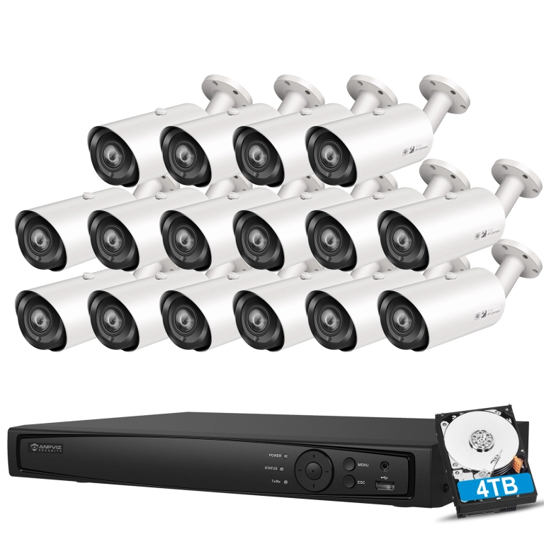  4K 8CH POE NVR Kit de grabación de audio sistema de cámara de  seguridad para el hogar 8MP cámara domo IP al aire libre Kit de sistema de  videovigilancia 10 canales (