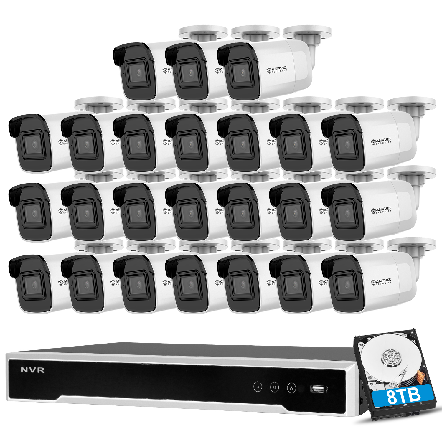 Anpviz Cámara IP POE de 5MP Cámara de bala CCTV de audio