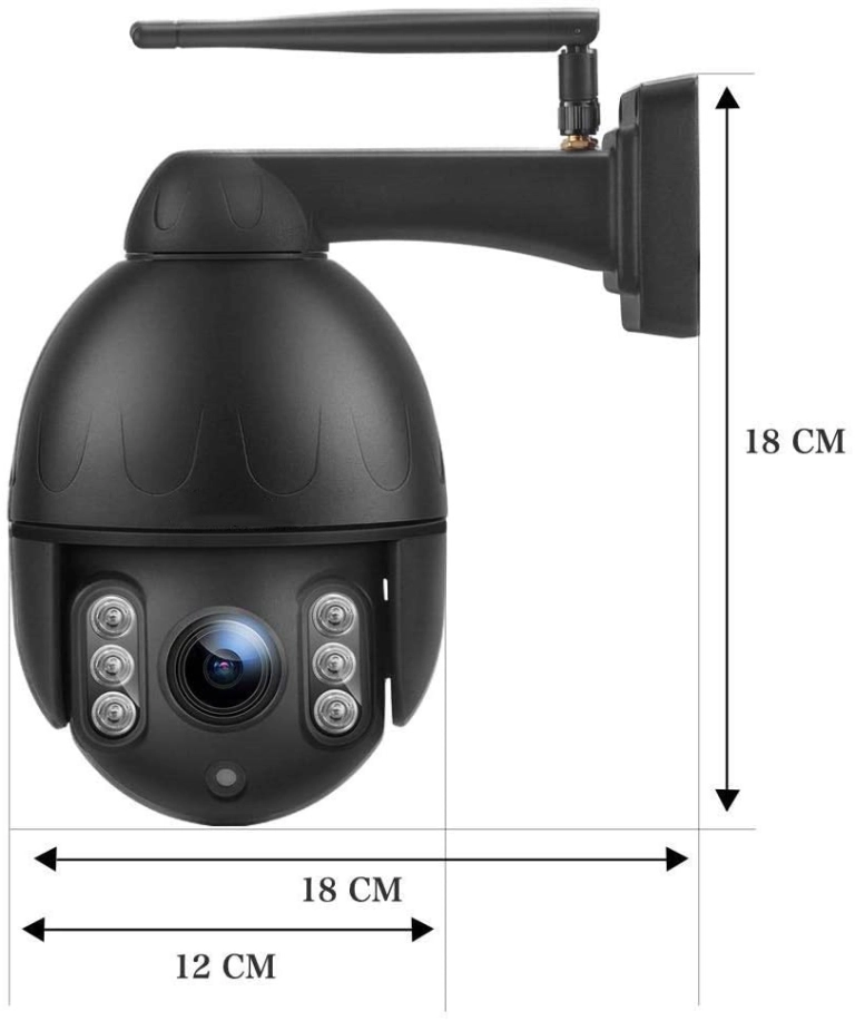 5MP PTZ Security Camera with 50m Night Vision and 5x Optical Zoom