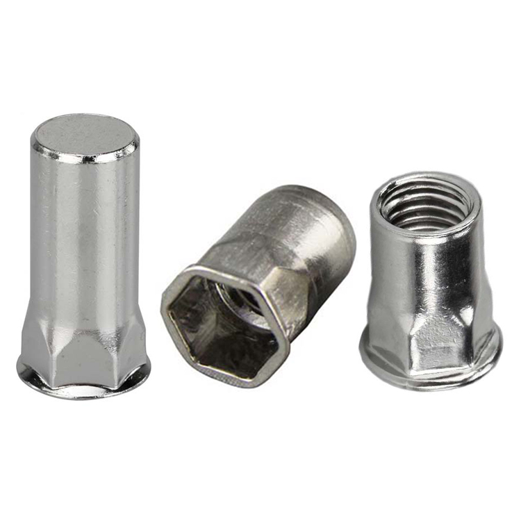 China Wholesale POP Blind Pressure Threaded Inserts Steel Flat Head