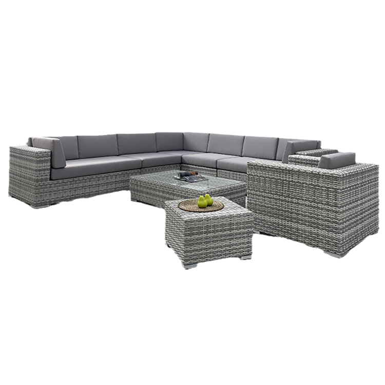 BHR Rattan wicker lounge outside artificial boho natural ratan