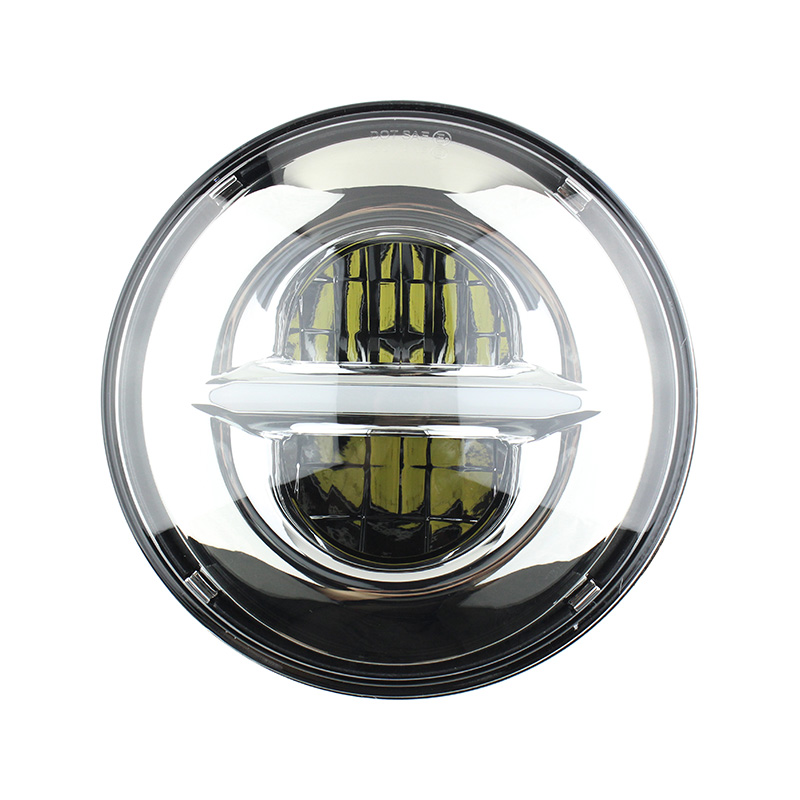 送料無料】ハーレー harley LED ヘッドライト 5 3/4 インチ 銀