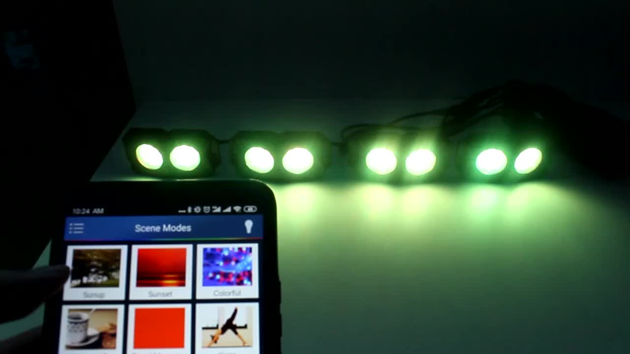 18W Multicolor Neon LED Light Kit RGB LED Skalní světla s modrým zubovým regulátorem pro časování, hudební režim, blikání pro Gunagdong, Čína (pevnina)