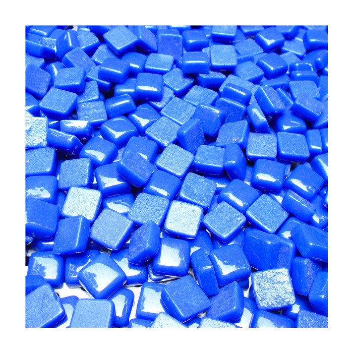 Classic Square Mosaic Glass Tiles Pieces for Arts and Crafts Mixed Bright Color Opaque Loose Mosaic Tiles