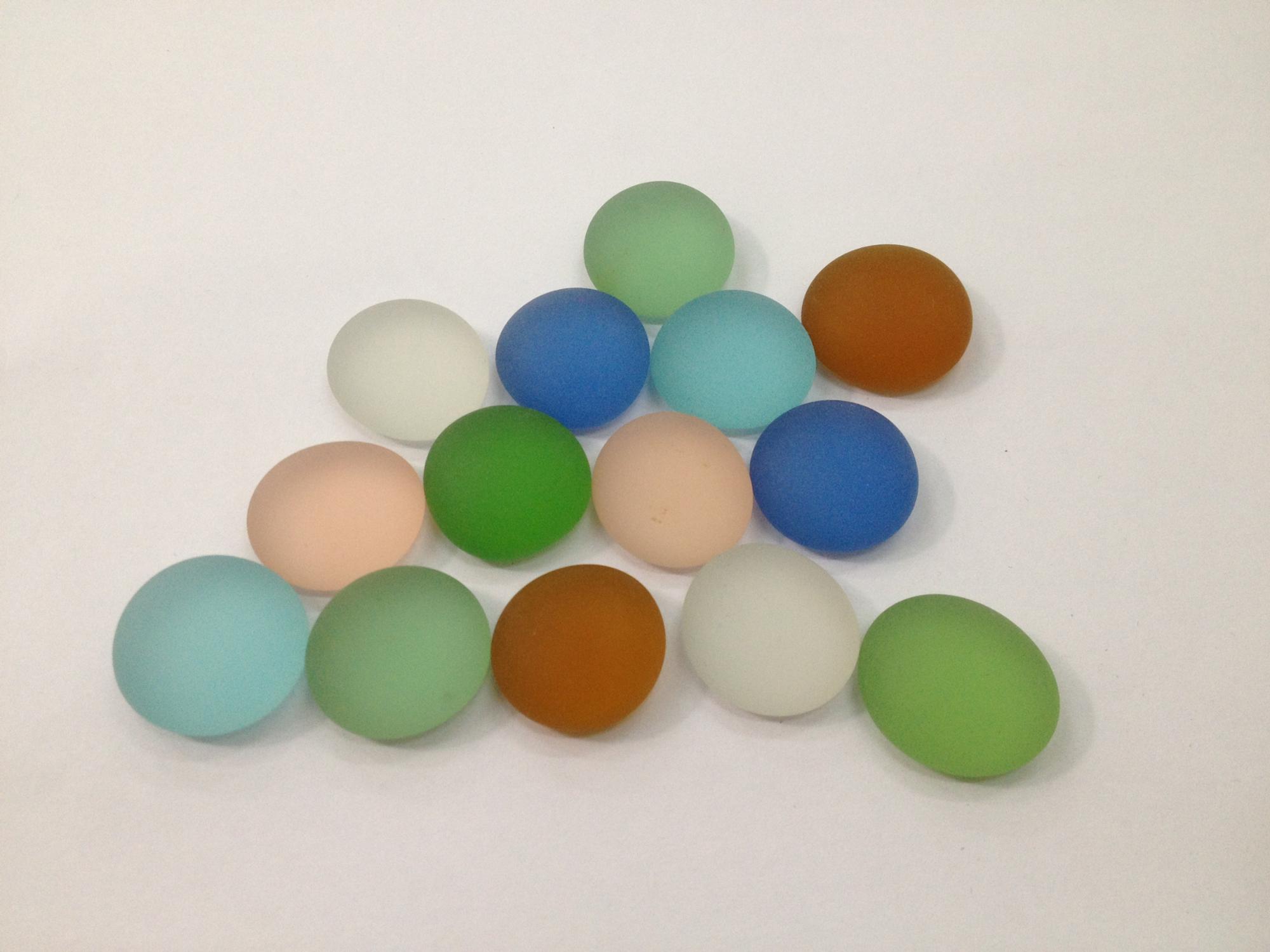 17-20mm round solid glass pebble craft mosaic tiles for Home Decoration or DIY Crafts