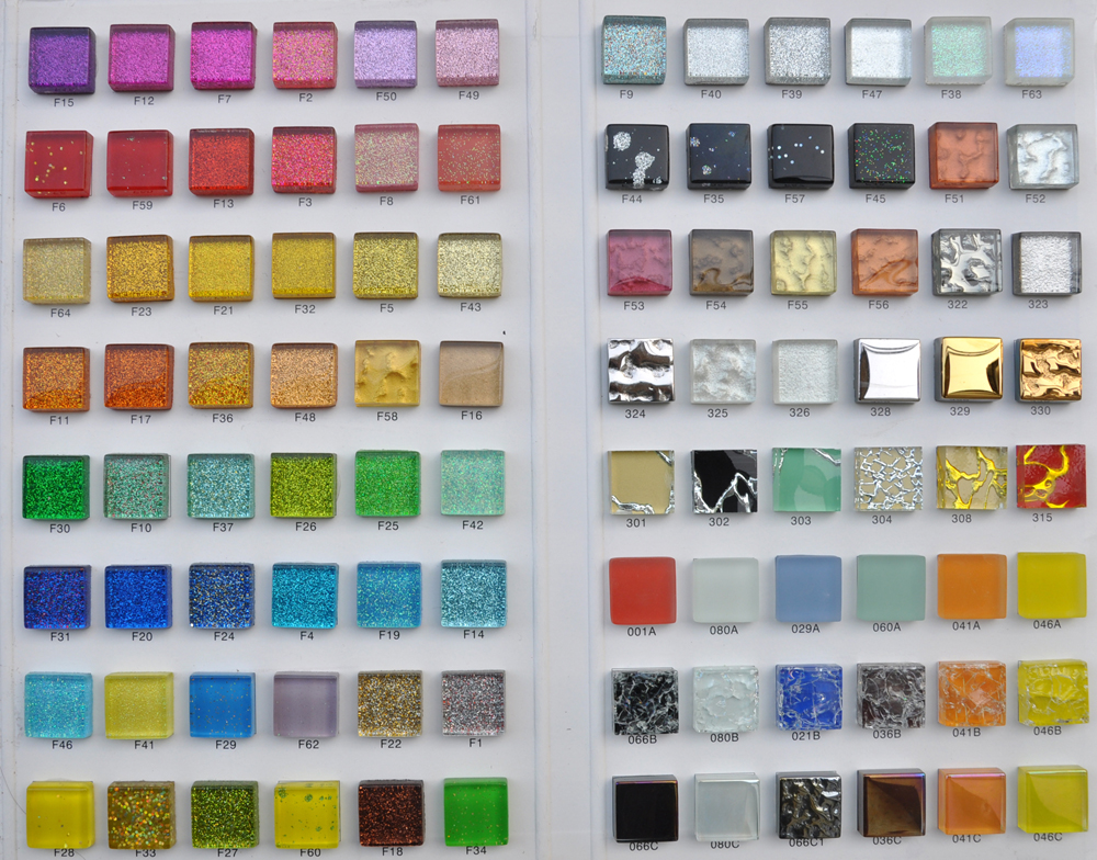 Irregular loose tiles tempered glass mosaics 6mm thick precut loose mosaic shapes