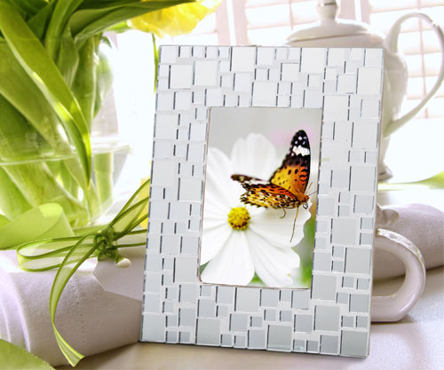 Mosaic craft kit glass mirror photo frame hobby set