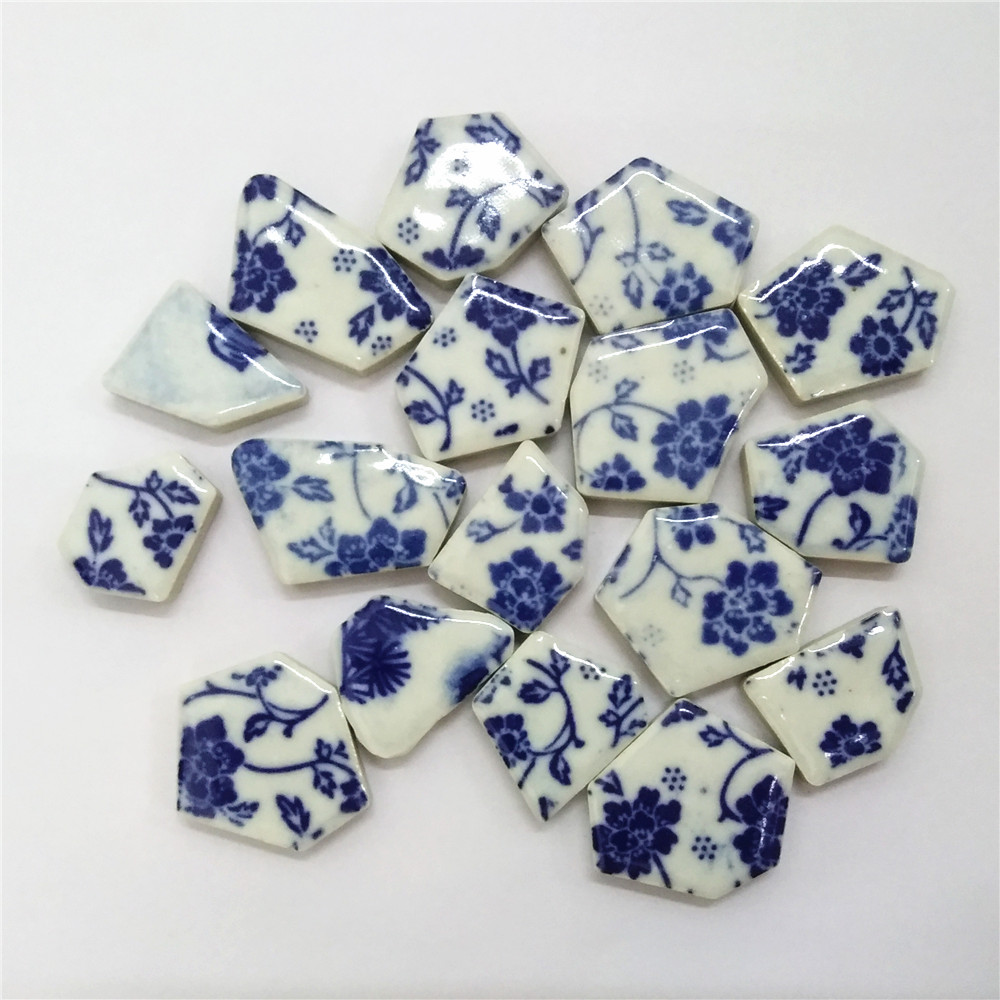 Home Decoration or DIY Crafts Craft ceramic irregular shape 6mm thick ceramic crafting tiles Mosaic tiles