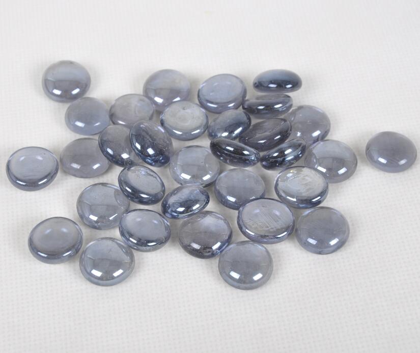 17-20mm round solid glass pebble craft mosaic tiles for Home Decoration or DIY Crafts