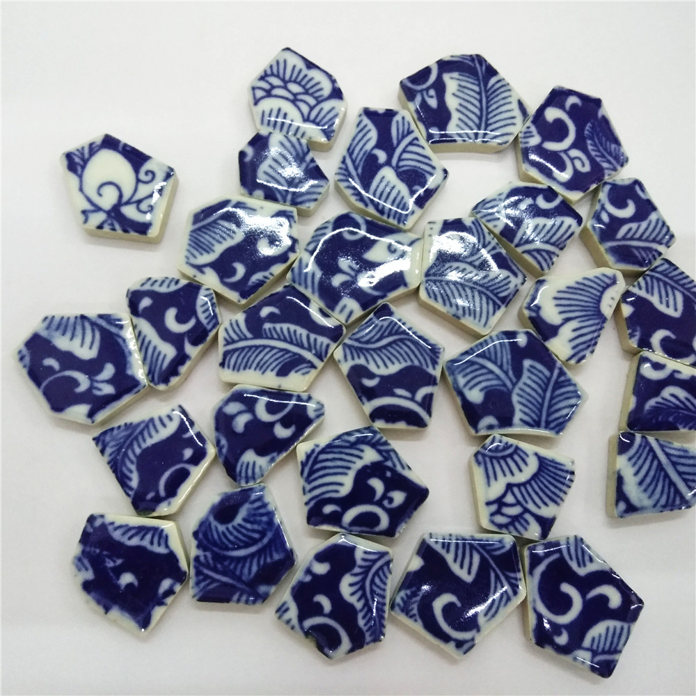 Home Decoration or DIY Crafts Craft ceramic irregular shape 6mm thick ceramic crafting tiles Mosaic tiles