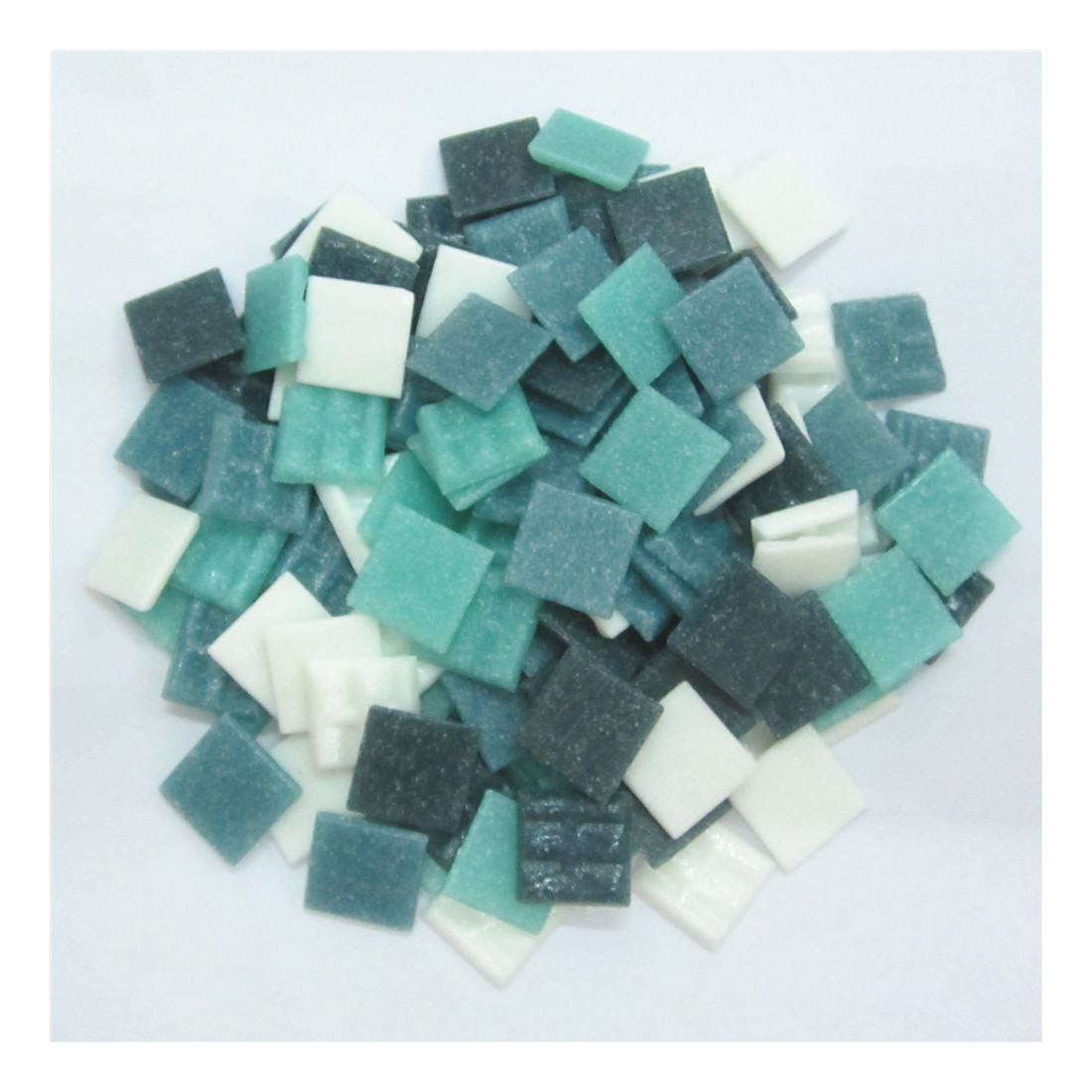 Square Shape Glass Mosaic Tiles for Crafts Colorful Stained Glass Pieces Mosaic